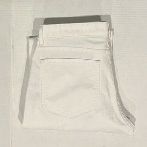 Boden Women's 12 Cotton Mid-Rise The Soho Skinny Solid White Denim Ankle‎ Jeans